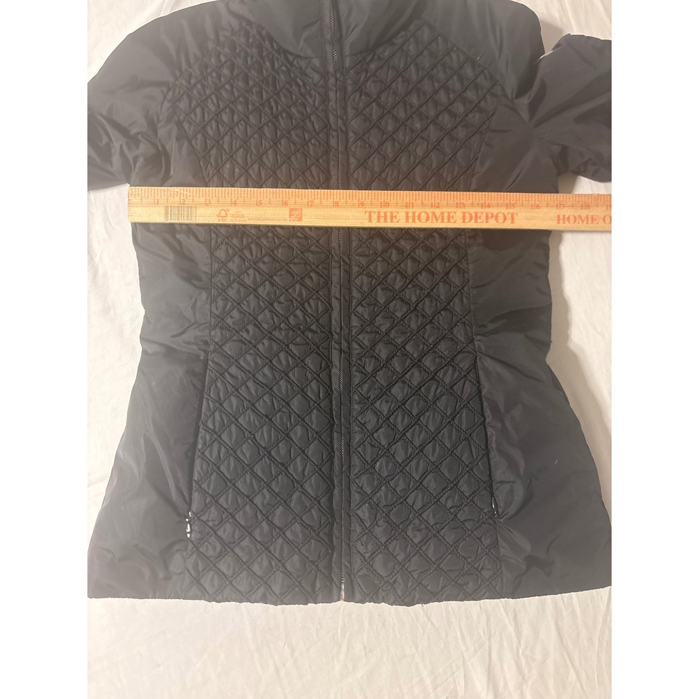 Post Card Puffer Jacket Womens Black Excellent Quilted Luxury Sportswear Italy - Picture 4 of 13